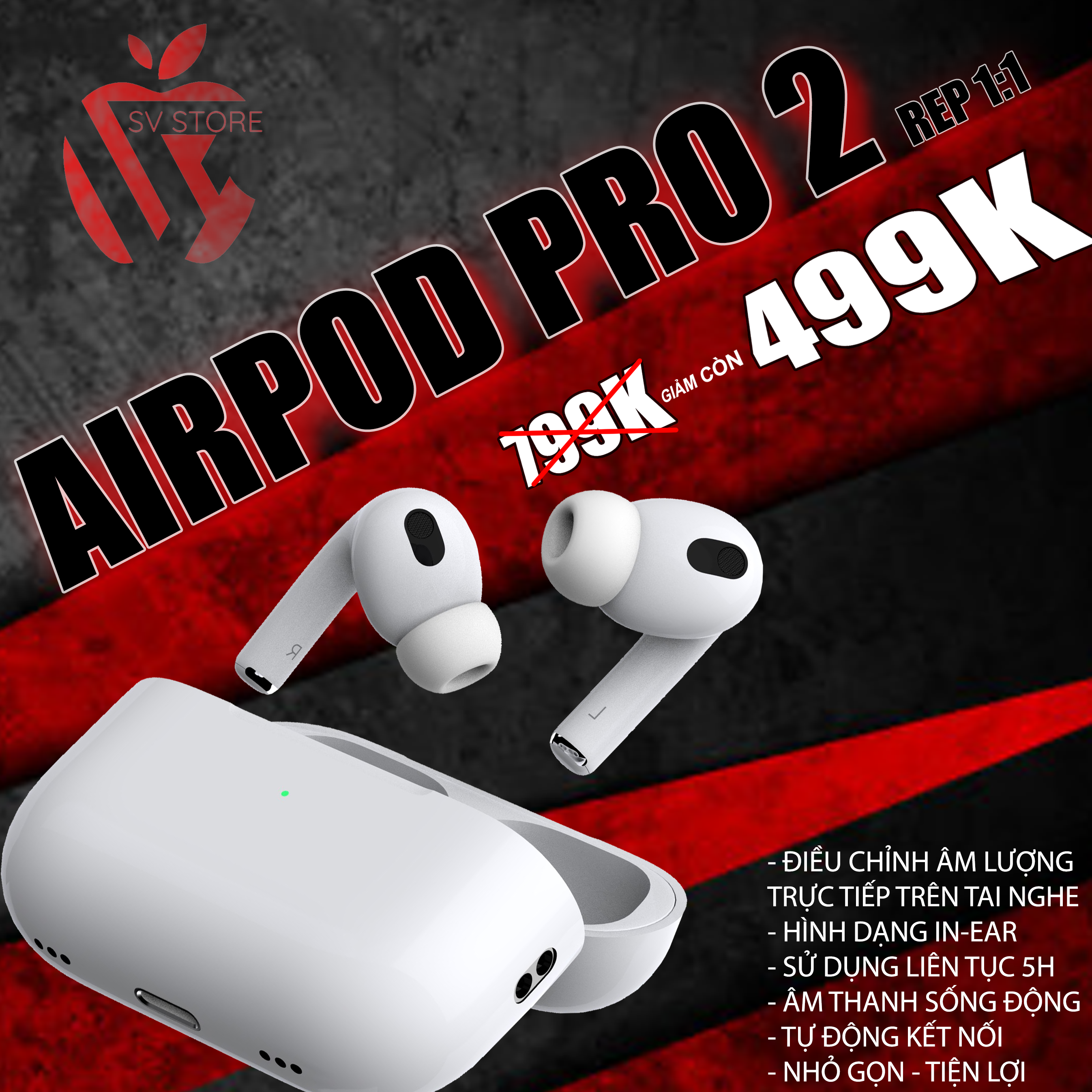 Tai nghe AirPods Pro Gen 2 Rep 1:1