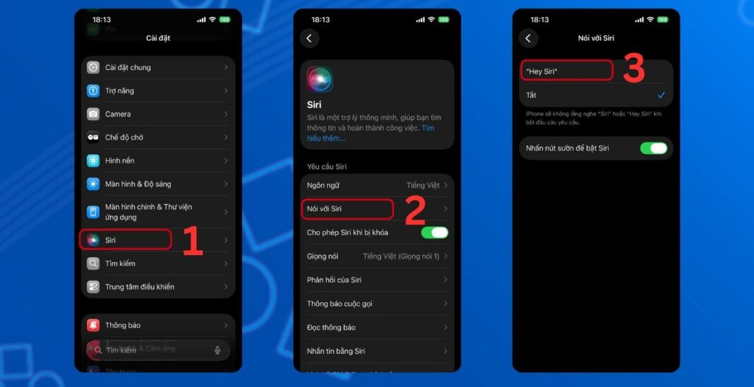 Kiểm tra Siri đã bật hay chưa